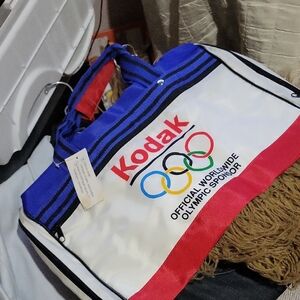 Kodak Olympic Sponsor Duffle Bag with Blue and Red Accents